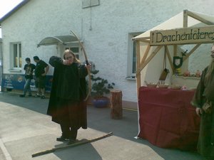 unser Mittelalterstand zum Backofenfest in Schalkau